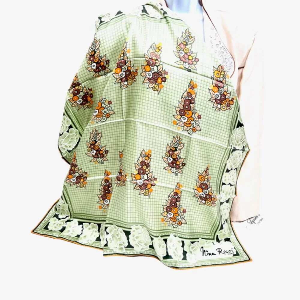 Unused-NINA RICCI PARIS  SILK SCARF   30